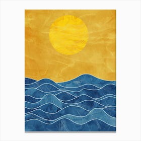 Sunset In The Sea Canvas Print