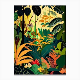 Tropical Paradise Jungle 3 Rousseau Inspired Canvas Print