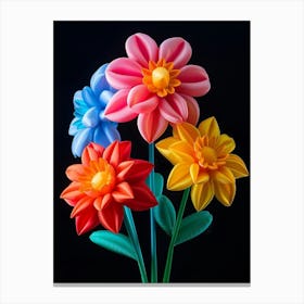 Bright Inflatable Flowers Dahlia 4 Canvas Print