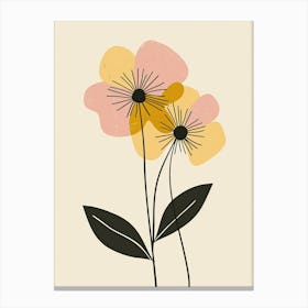 Karachi Flower Market Boho Minimalist Style Canvas Print