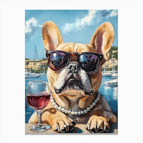 Frenchies Drink 19 Canvas Print