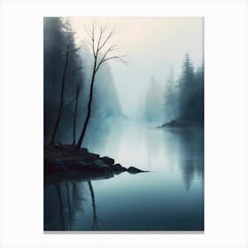 Foggy Lake Canvas Print