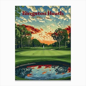 Kingston Heath Australia Digital Travel Illustration Canvas Print