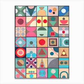 Abstract Squares Acrylic Wall Art Poster Represent Human Emotion Art Print Canvas Print