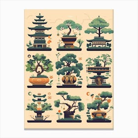 Bonsai Tree Japanese Style 10 Canvas Print