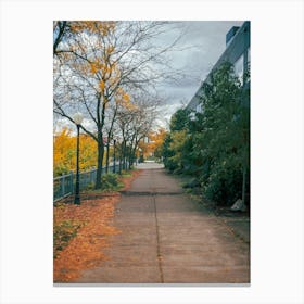 Autumn Urban Sidewalk II Canvas Print