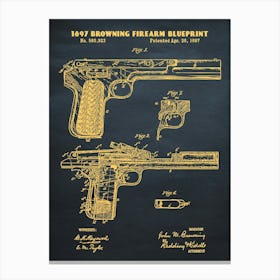 1897 Browning Firearm Canvas Print