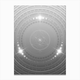 Geometric Glyph in White and Silver with Sparkle Array n.0364 Canvas Print