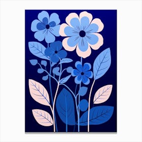 Blue Flower Illustration Hydrangea 5 Canvas Print