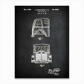 Cab Over Semi Patent First Modern Cab Over Semi Truck Decor 18 Wheeler Truck White Motor Company 1932 Freightliner Truck Vs9971 Canvas Print