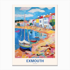 Exmouth England 4 Uk Travel Poster Canvas Print