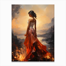 Fire And Taffeta Waltz Canvas Print