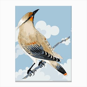 Bird Perched On A Branch 1 Canvas Print