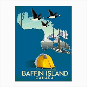 Baffin Island Canada Camping Canvas Print