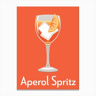 Aperol Spritz Orange Canvas Print