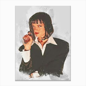 Mia Wallace Pulp Fiction Canvas Print