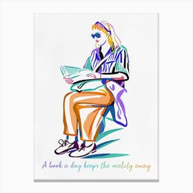 A Book a Day Keeps The Reality Away Canvas Print