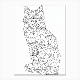 Geometric Cat Canvas Print