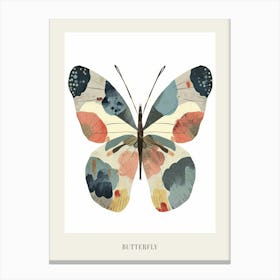 Colourful Insect Illustration Butterfly 29 Poster Canvas Print