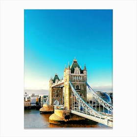 Ower Bridge And Thames River On A Sunny Day Canvas Print