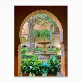 Courtyard Of The Alhambra Canvas Print