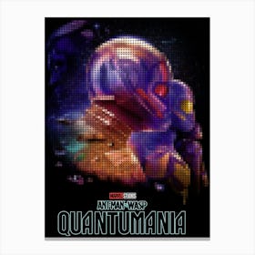 Ant Man And The Wasp Quantumania In A Pixel Dots Art Style Canvas Print