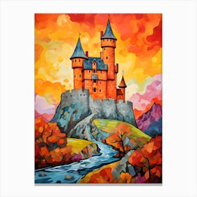 "Hilltop Citadel: Majesty in Stone" Canvas Print