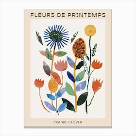 Spring Floral French Poster  Prairie Clover 1 Canvas Print