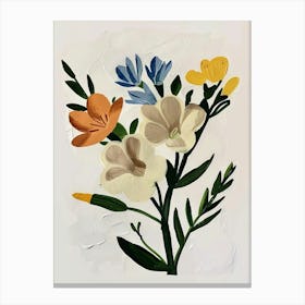 Painted Florals Freesia 3 Canvas Print