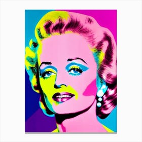 Bette Davis Pop Movies Art Movies Canvas Print