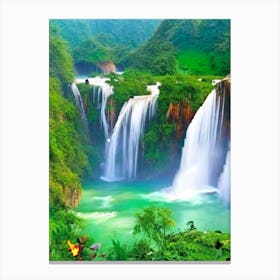 Ban Gioc–Detian Falls, Vietnam And China Majestic, Beautiful & Classic Canvas Print