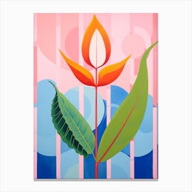 Heliconia 1 Hilma Af Klint Inspired Pastel Flower Painting Canvas Print