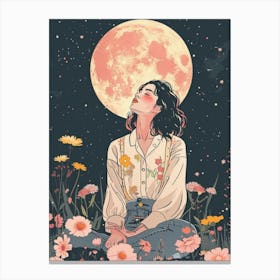 Full Moon women Canvas Print