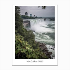 Niagara Falls Watercolor 1travel Poster Canvas Print