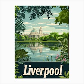 Aihrgdesign A Mid Century Modern Travel Poster For Liverpool 3 Canvas Print