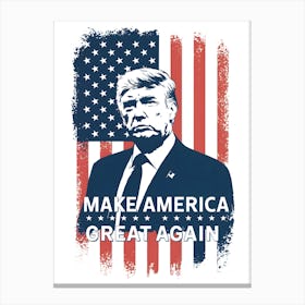 Trump Make America Great Again Poster Retro Home Wall Art Canvas Print