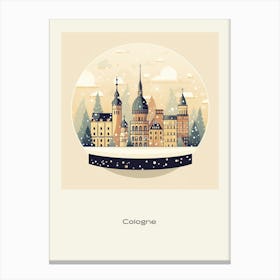Cologne Germany Snowglobe Poster Canvas Print