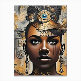 Steampunk Woman Canvas Print