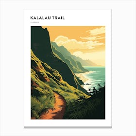 Kalalau Trail Hawaii 3 Hiking Trail Landscape Poster Canvas Print