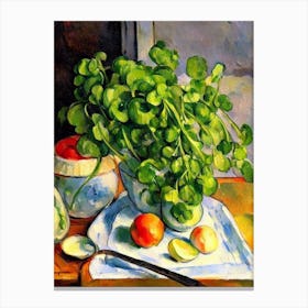 Watercress Cezanne Style vegetable Canvas Print