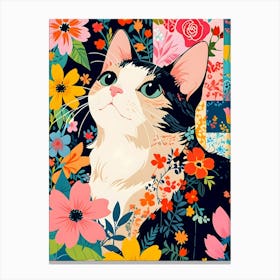 Floral Patchwork Cat Toile