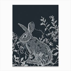 Rex Rabbit Minimalist Illustration 2 Canvas Print