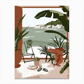 Beach House Interior Canvas Print