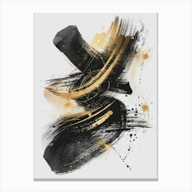 Abstract Black And Gold Painting 44 Canvas Print