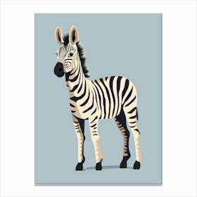 Baby Animal Illustration  Zebra 1 Canvas Print
