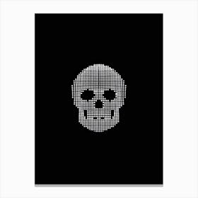 Pixelated Skull 1 Canvas Print