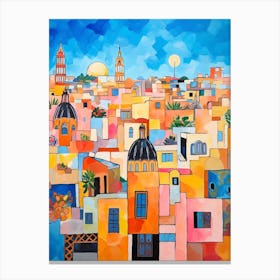 Barcelona Spain 3 Fauvist Painting Canvas Print