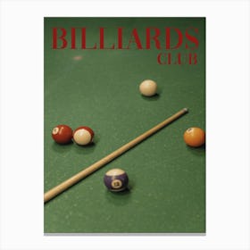 Billiards Club 1 Canvas Print