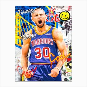 Stephen Curry Golden State Warriors 3 Canvas Print