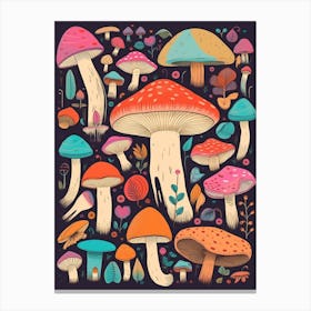 Funky Mushrooms 3 Canvas Print